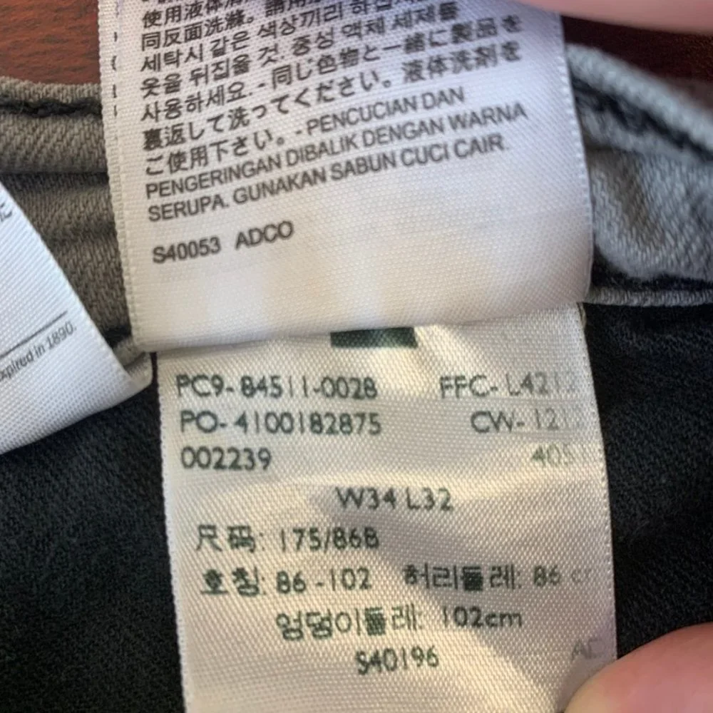 Men's 511 Gray Skinny Stretch Mom Jeans